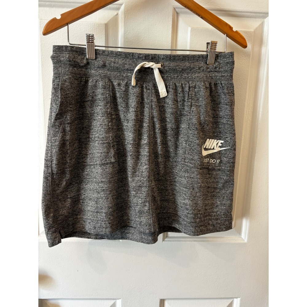 Nike Sportswear Gym Vintage Skirt Charcoal Heather Grey Just Do It Logo Pockets